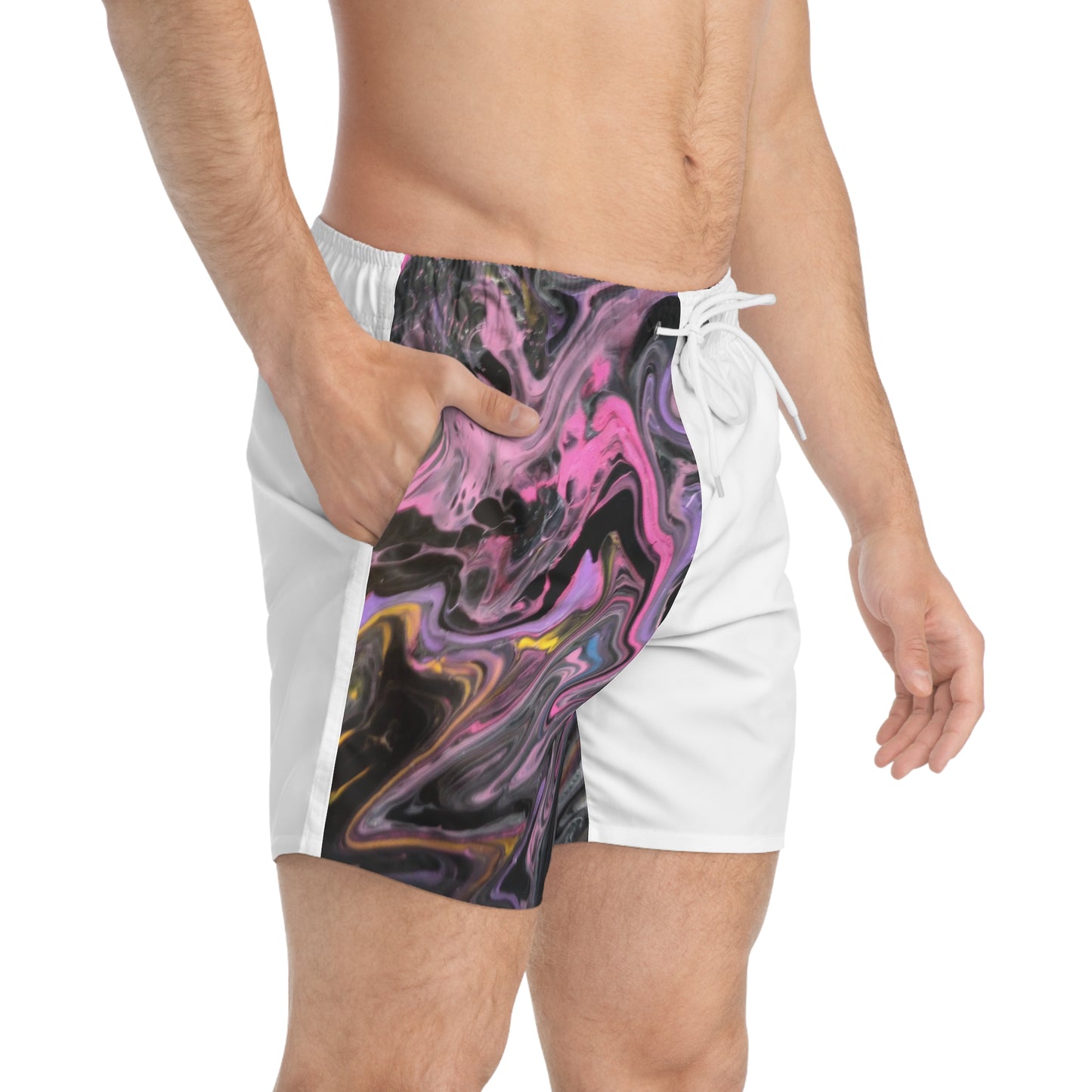 Glazed Pink Swim Trunks (AOP)