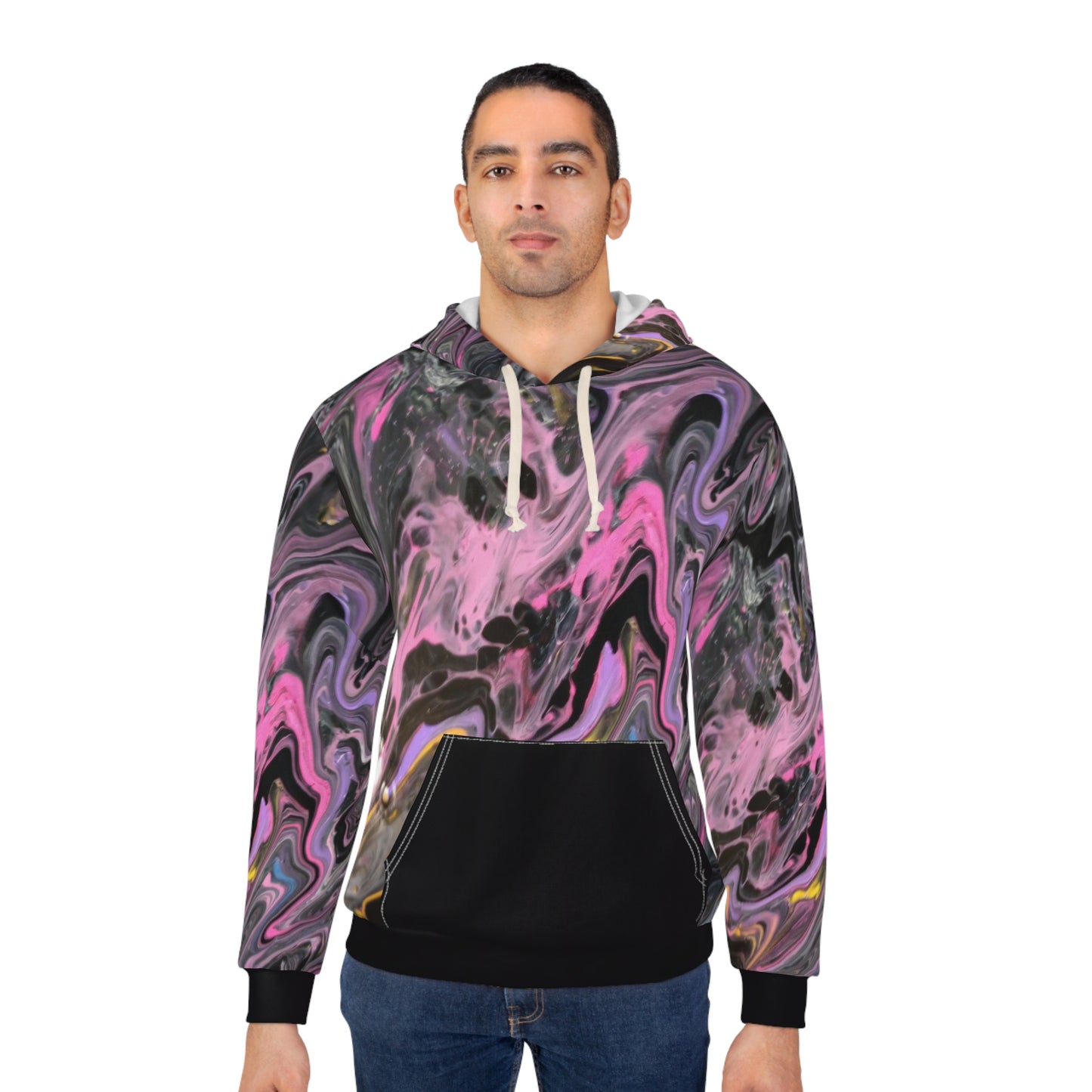 Glazed pink Unisex Pullover Hoodie (AOP)