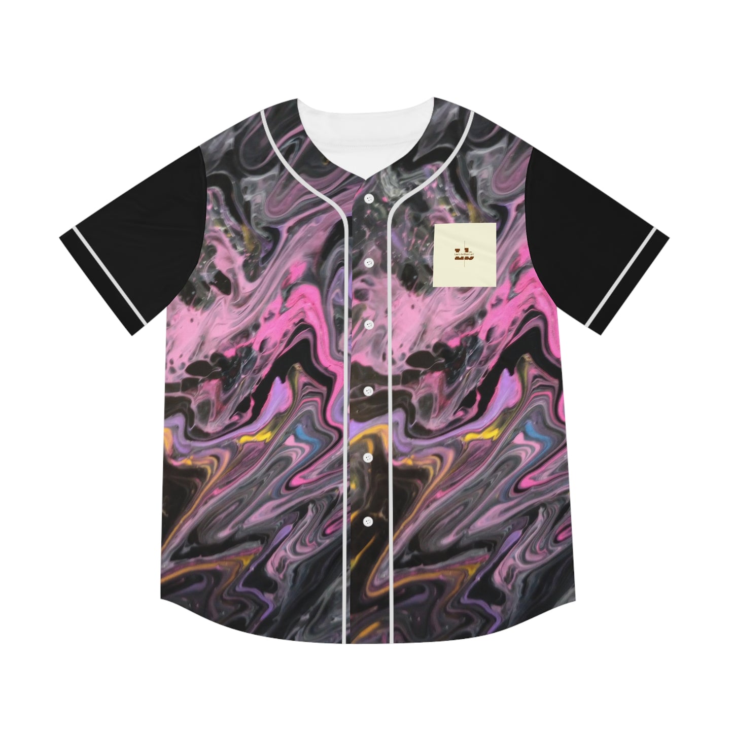 glazed pink Men's Baseball Jersey (AOP)