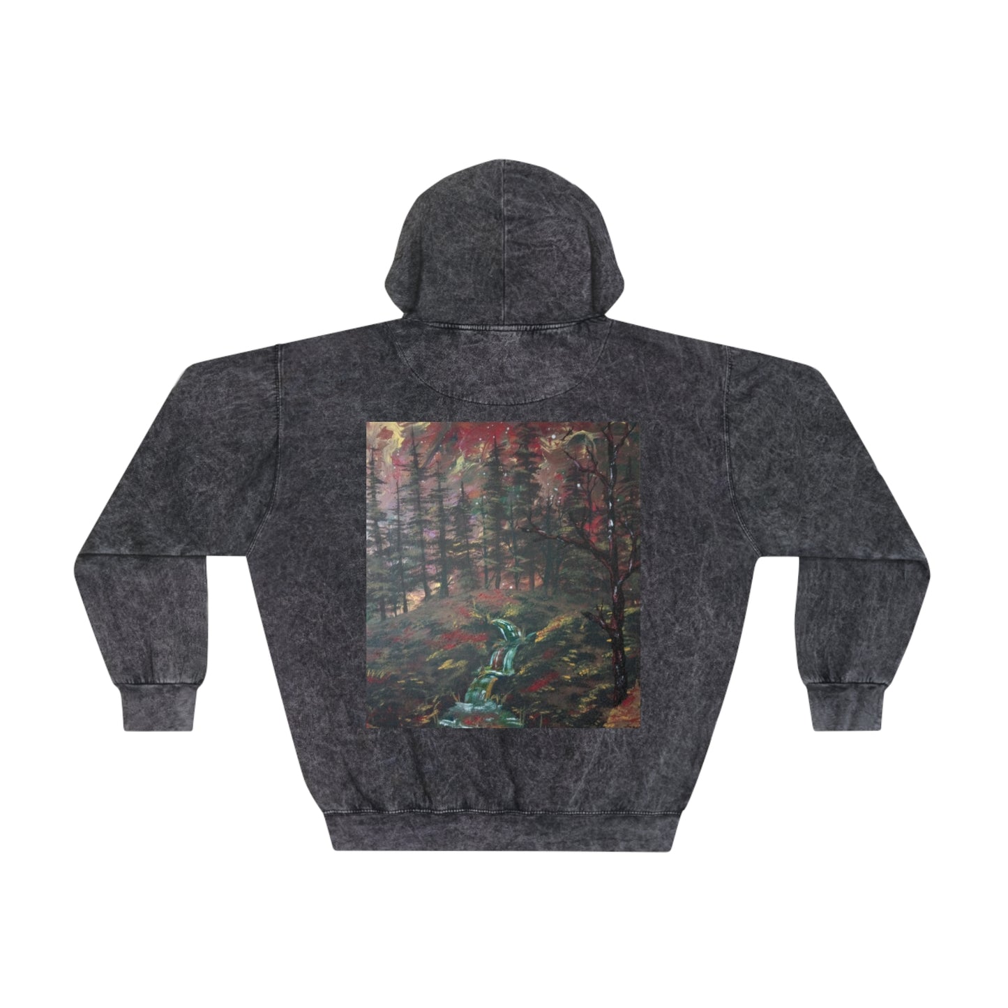 Galaxy on fire Unisex Mineral Wash Hoodie