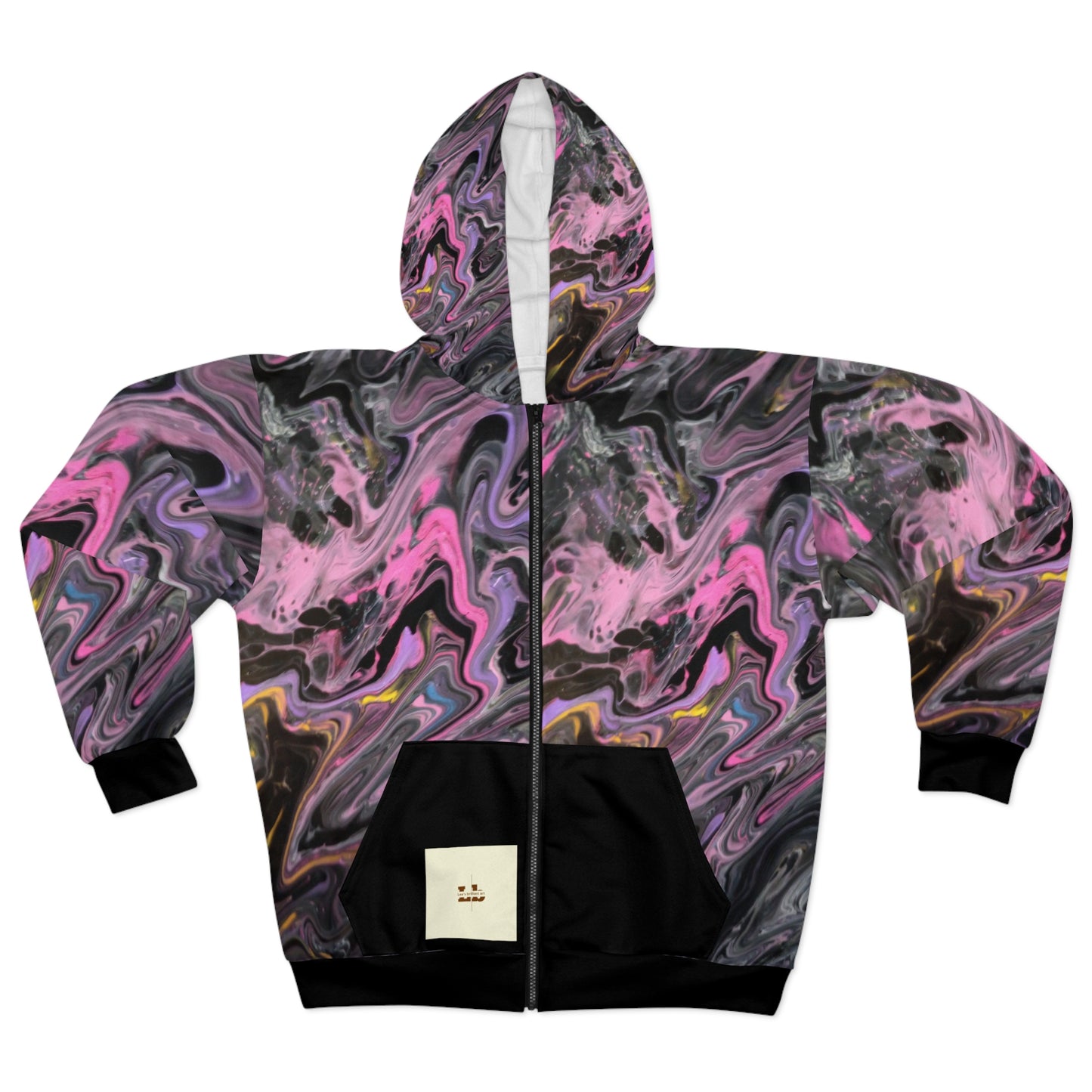 glazed pink Unisex Zip Hoodie (AOP)