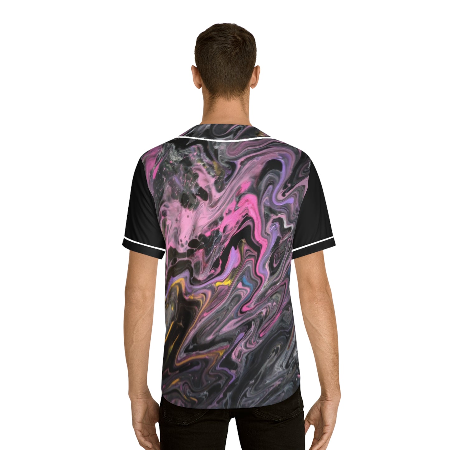 glazed pink Men's Baseball Jersey (AOP)