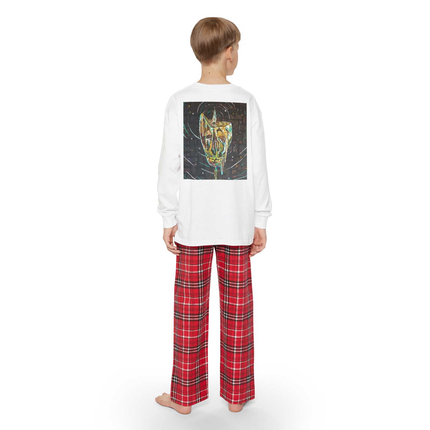 scull candle tiki torch Youth Long Sleeve Holiday Outfit Set