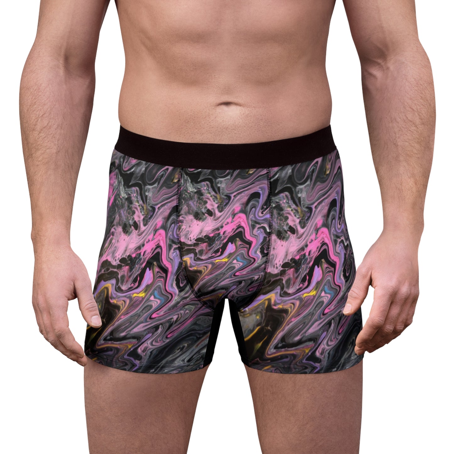 glazed pink Men's Boxer Briefs (AOP)