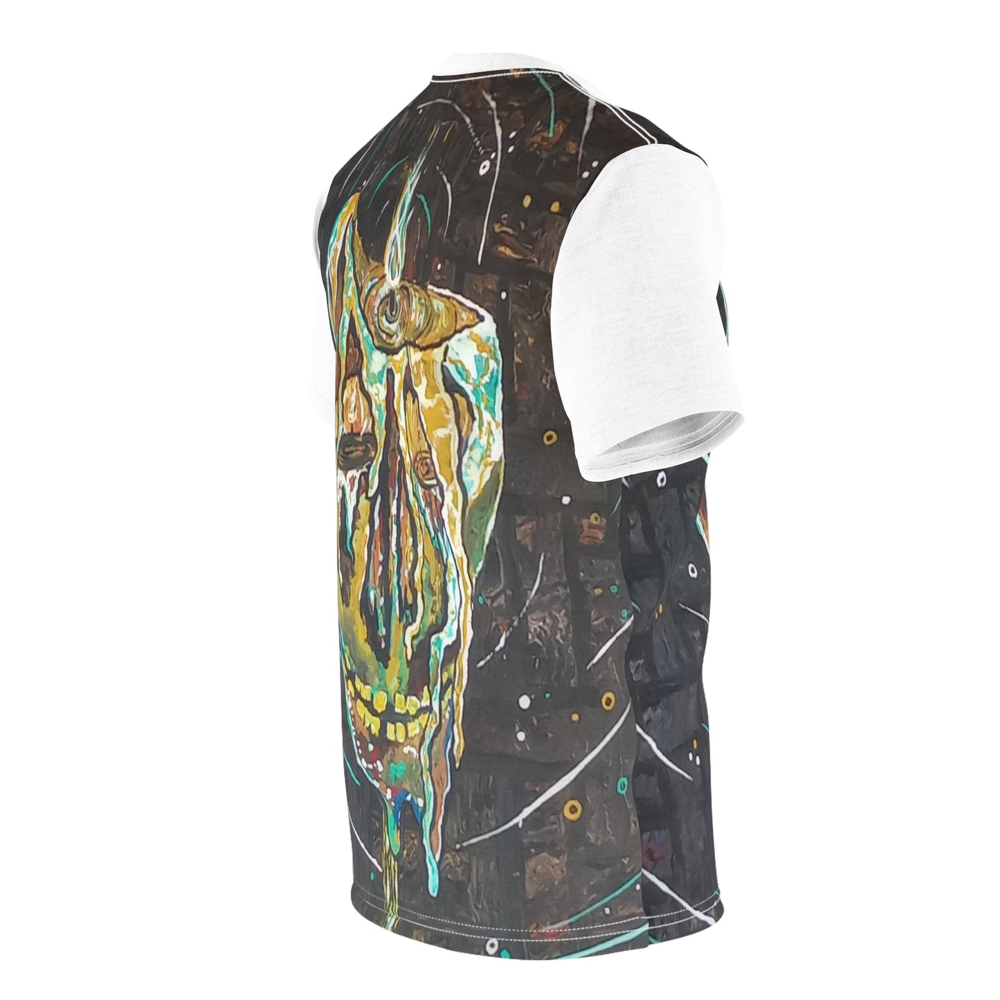 Skull candle tiki torch Unisex Cut & Sew Tee (AOP)