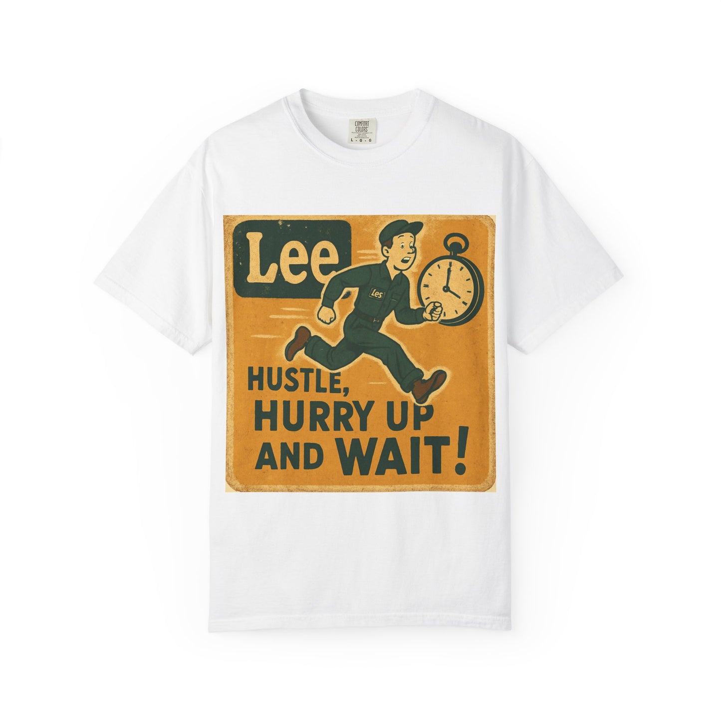 Vintage Motivational T-Shirt, Hustle and Wait Tee, Unisex Casual Shirt, Funny Graphic Tee, Gift for Entrepreneurs, Retro Style Clothing