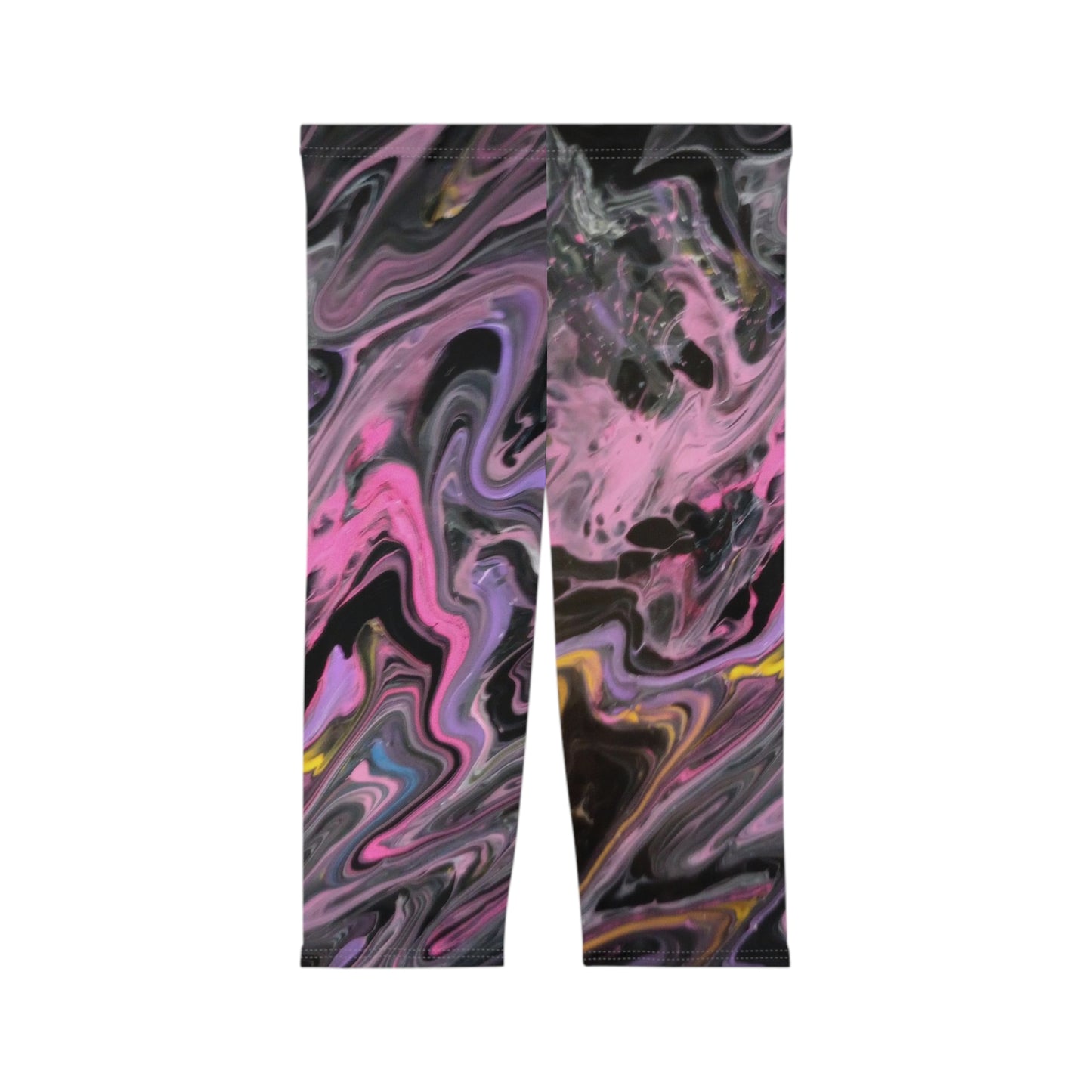 Glazed pink Women’s Capri Leggings (AOP)