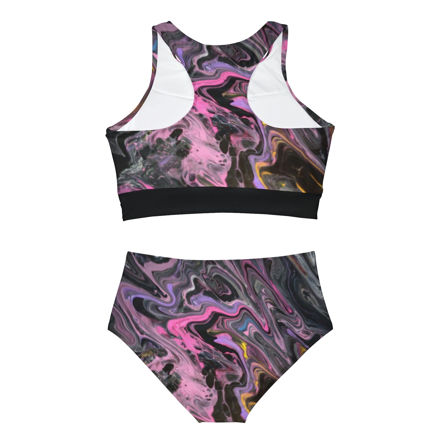 glazed pink Sporty Bikini Set (AOP)