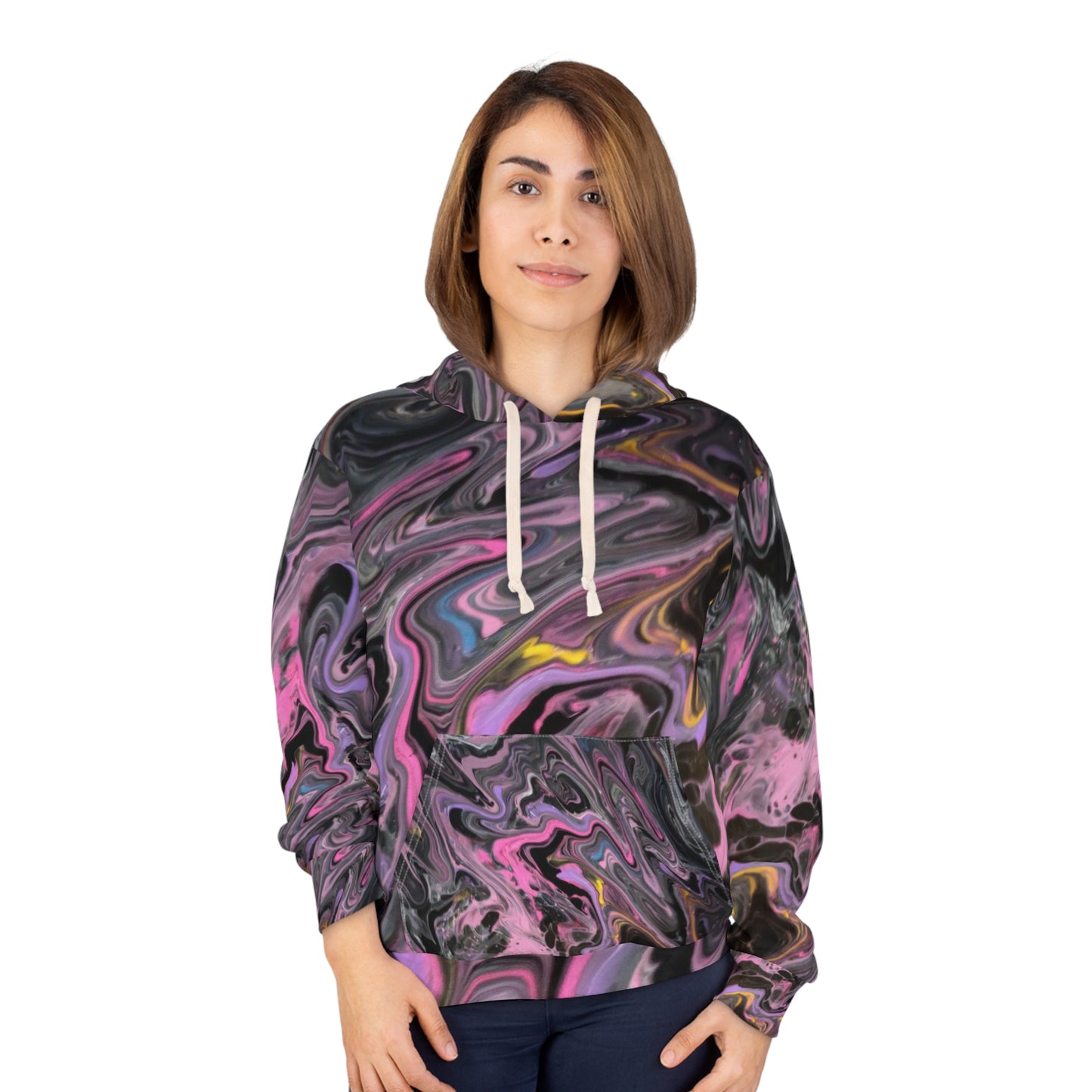 glazed pink Unisex Pullover Hoodie (AOP)