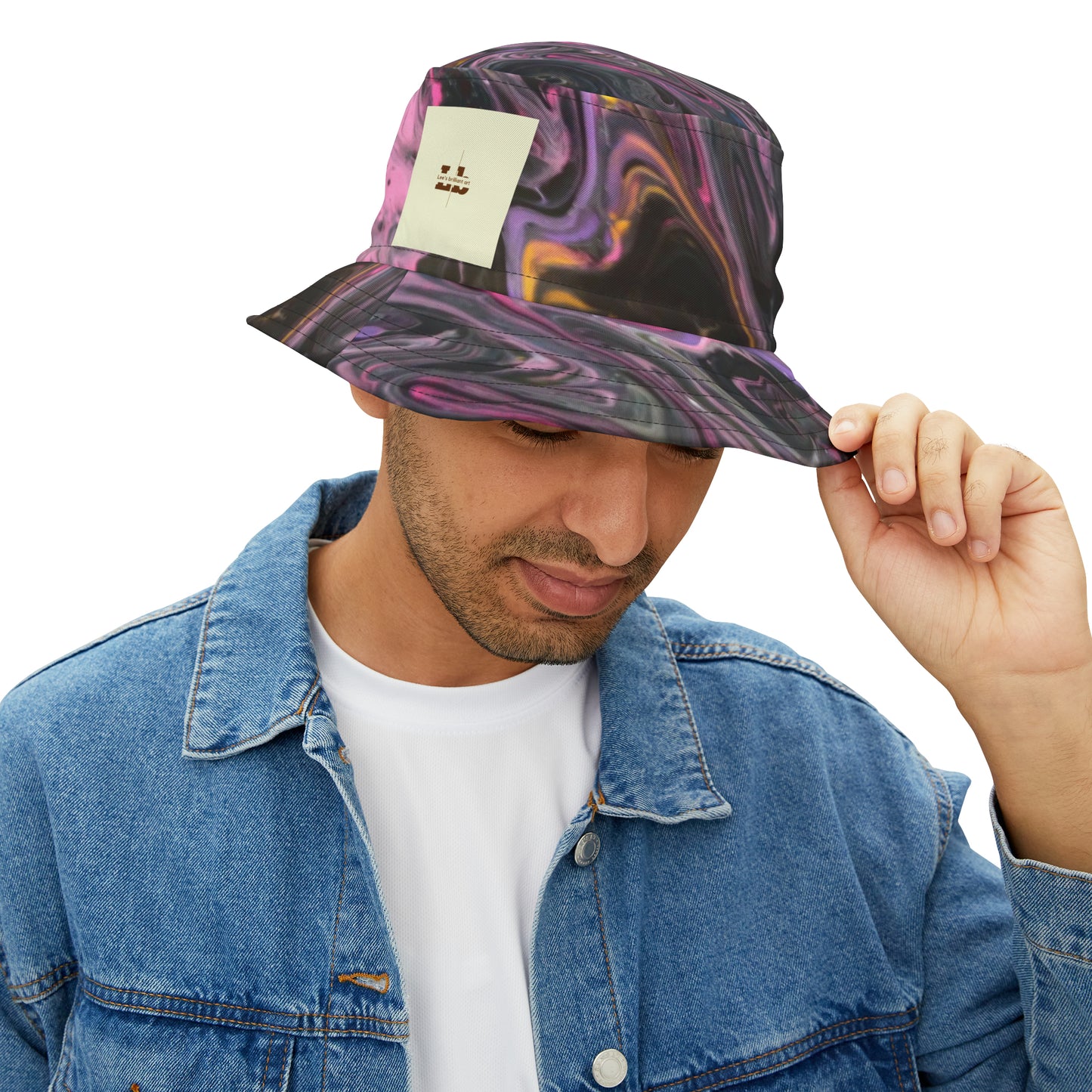 glazed pink Bucket Hat (AOP)