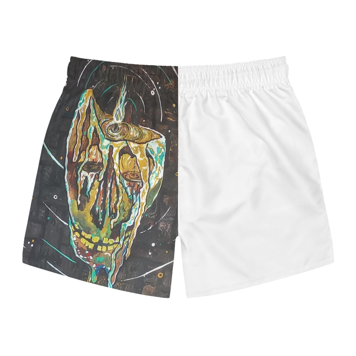 Skull candle tiki torch Swim Trunks (AOP)