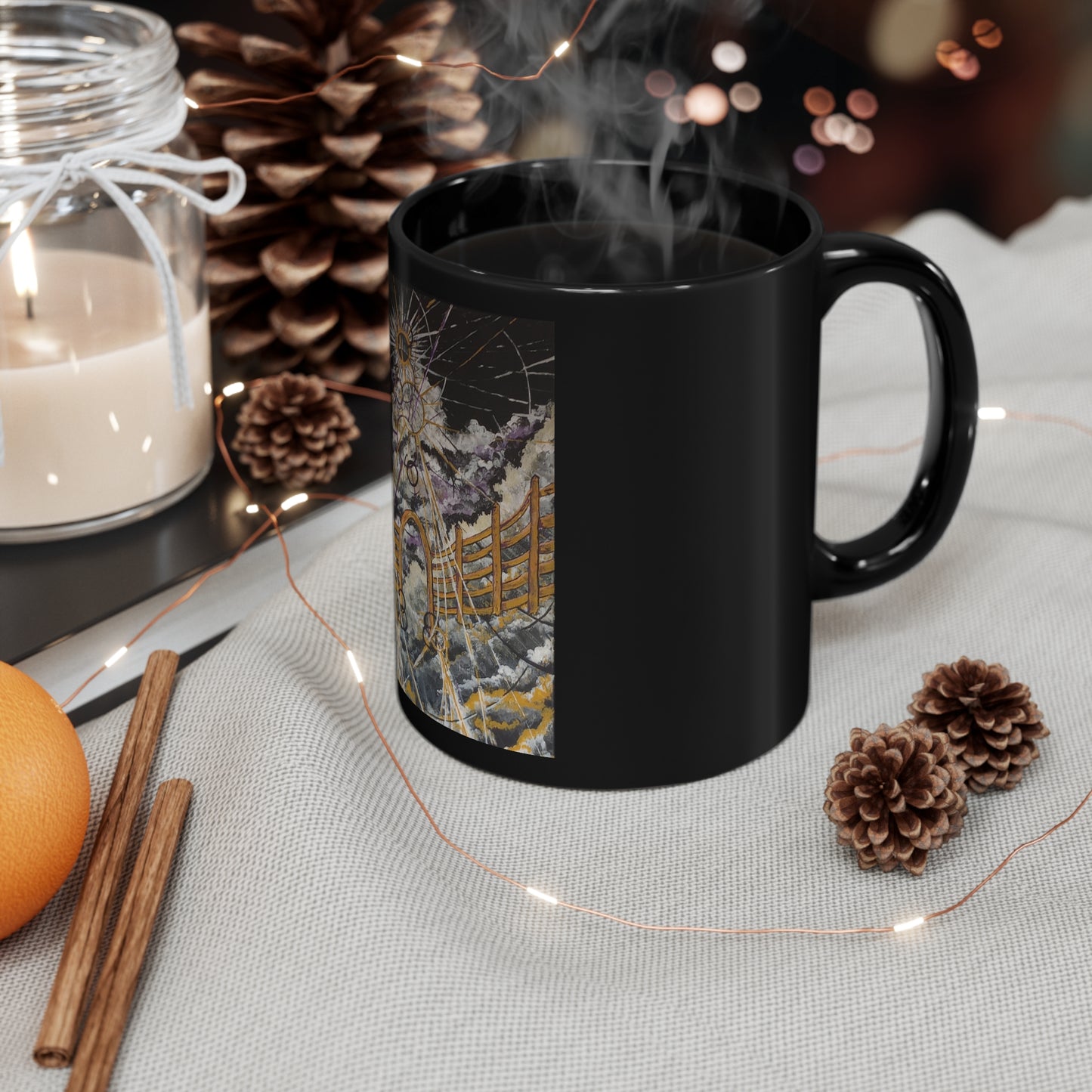 heaven's gates 11oz Black Mug