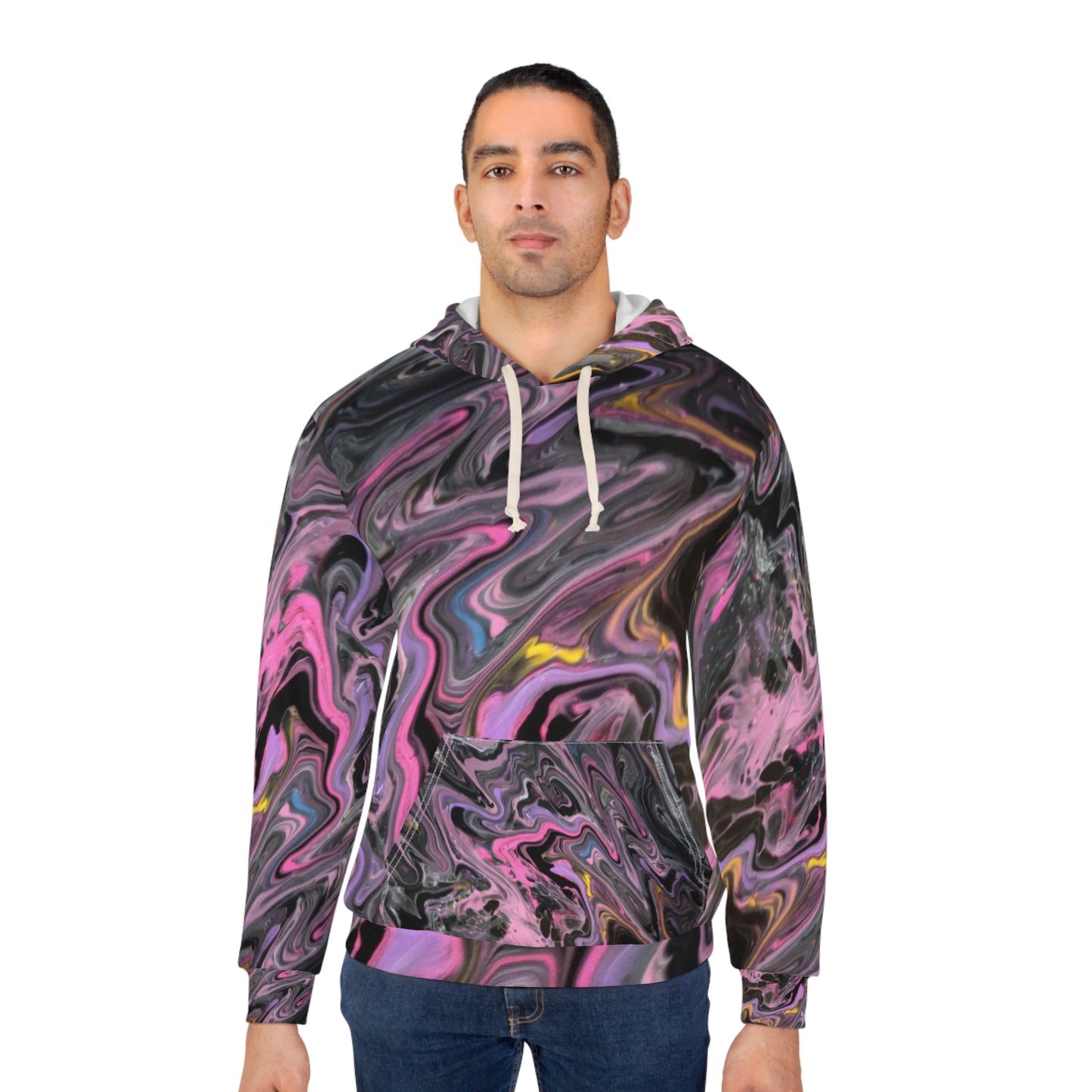 glazed pink Unisex Pullover Hoodie (AOP)