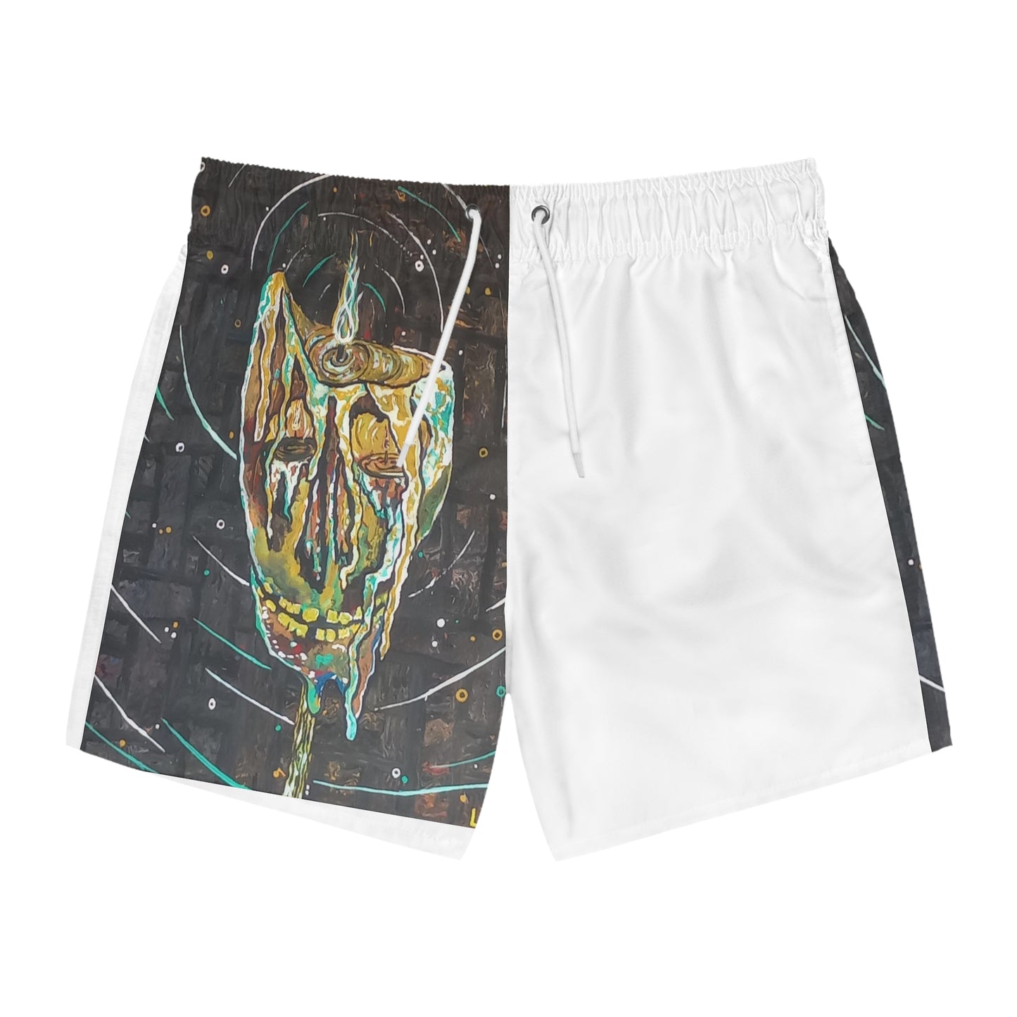 Skull candle tiki torch Swim Trunks (AOP)