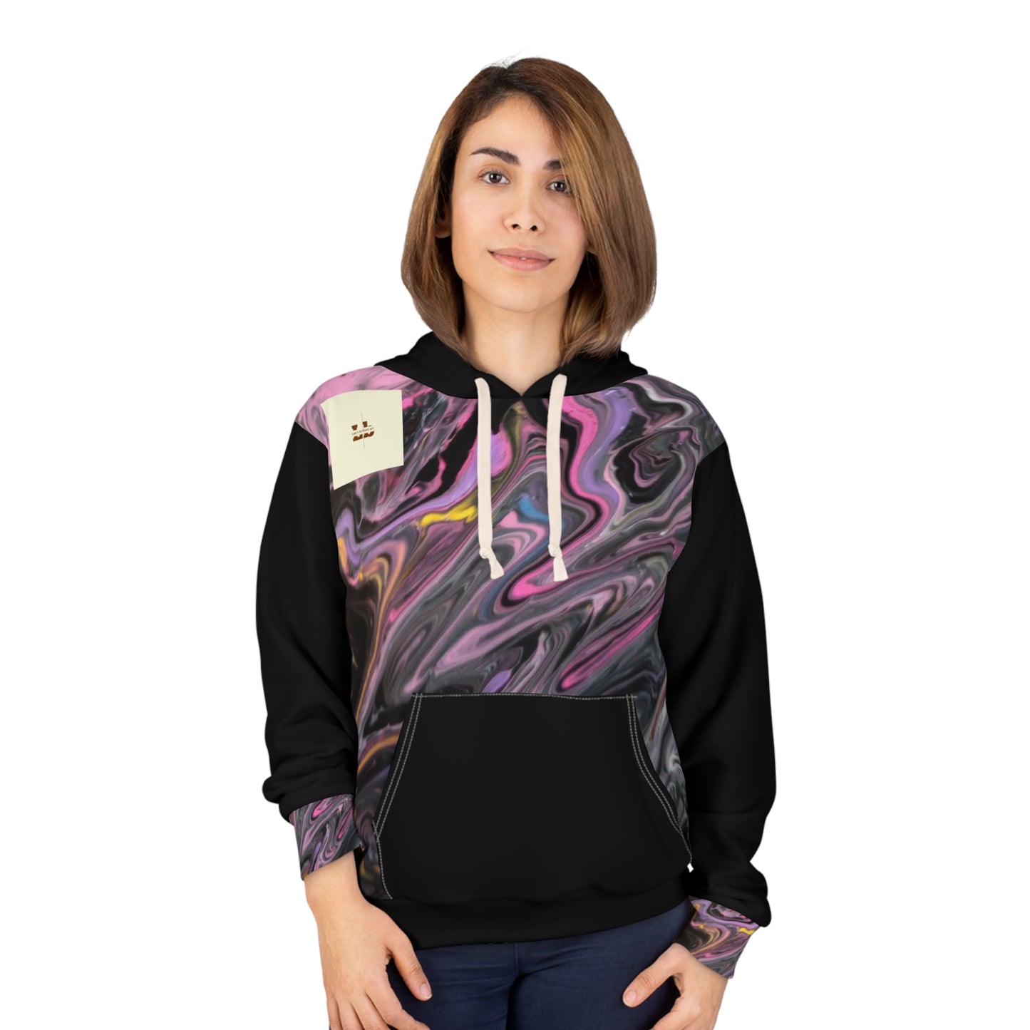 glazed pink Unisex Pullover Hoodie (AOP)