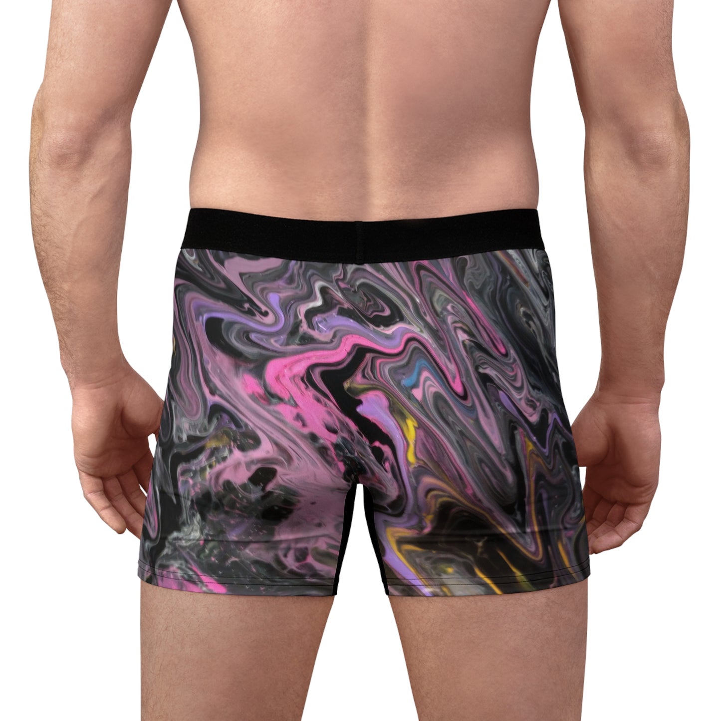 glazed pink Men's Boxer Briefs (AOP)